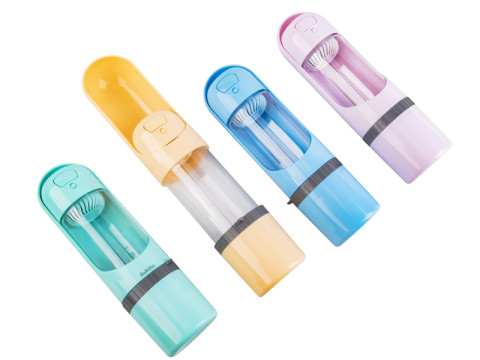 Travel Pet Water Bottle with Food Cap