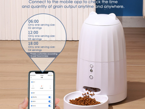 Distributeur de nourriture musical intelligent pour animaux de compagnie - 4L